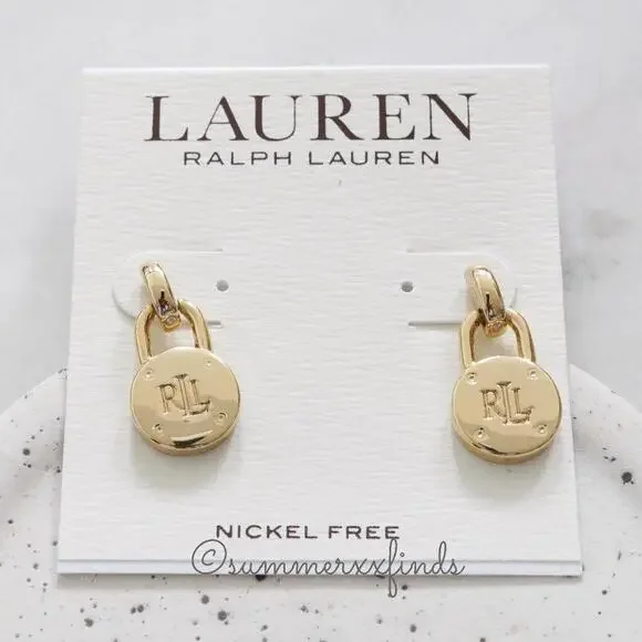 Lauren Ralph Lauren Padlock Drop Earrings - Picture 2 of 5